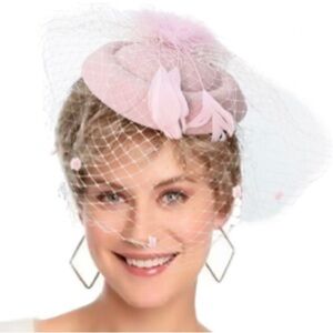 Fascinators Hat Women Tea Party Pillbox Veil Cocktail Mesh Hat Elegant